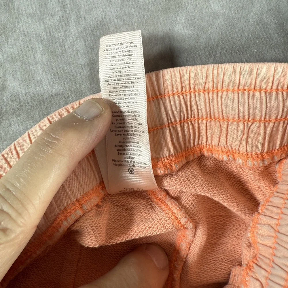 Carters Boys Drawstring Pull On Shorts‎ Peach Orange Youth Size 8 Pockets Cotton